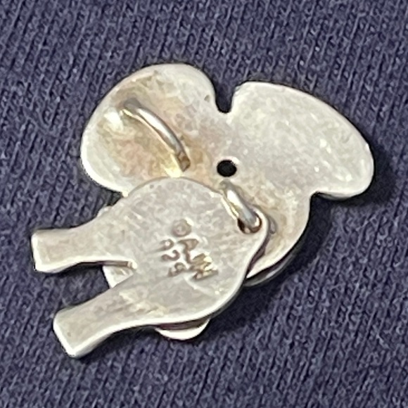 Vintage Pink Enamel Reticulated Sterling Poodle Pendant AJH - Picture 4 of 7